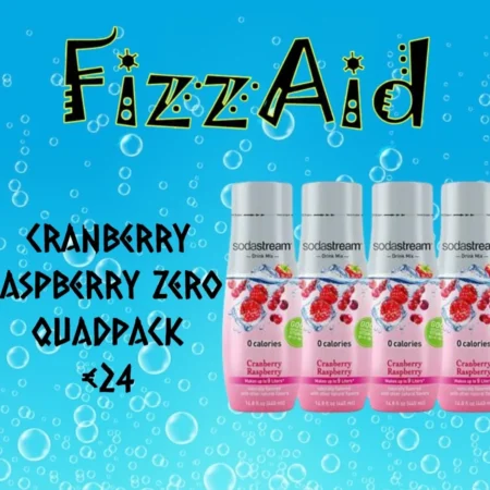 Sodastream Cranberry & Raspberry Zero Quadpack